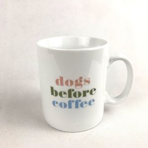 Fringe Studio White Multicolor Print Pet Shop Dogs Before Ceramic Coffee Mug